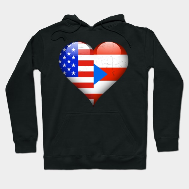 Half American Half Puerto Rican - Gift for Puerto Rican From Puerto Rico Hoodie by Country Flags